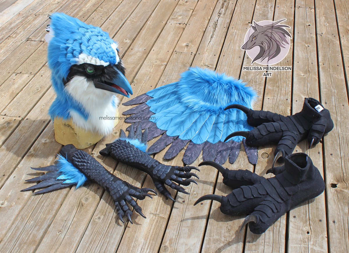 ZulayaWolf's tweet photo. Various birds from over the years!! So many cool ones I'd still love to make 🤣

I open for new fursuit commissions on October 14! https://t.co/8uus3Ikqyc