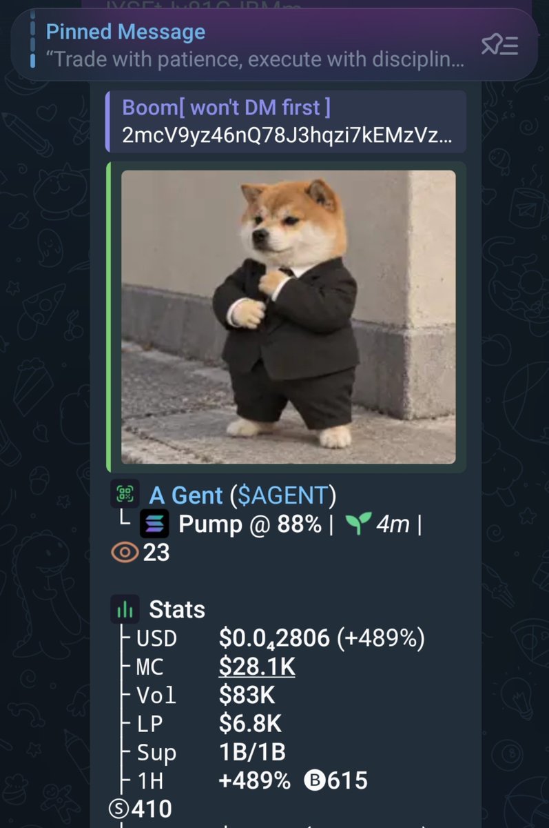 Boom_call1's tweet photo. Watch your entry on $AGENT
Ca;

2mcV9yz46nQ78J3hqzi7kEMzVzudFGJYSEtJy81GJBMm https://t.co/7c4iykb2hj