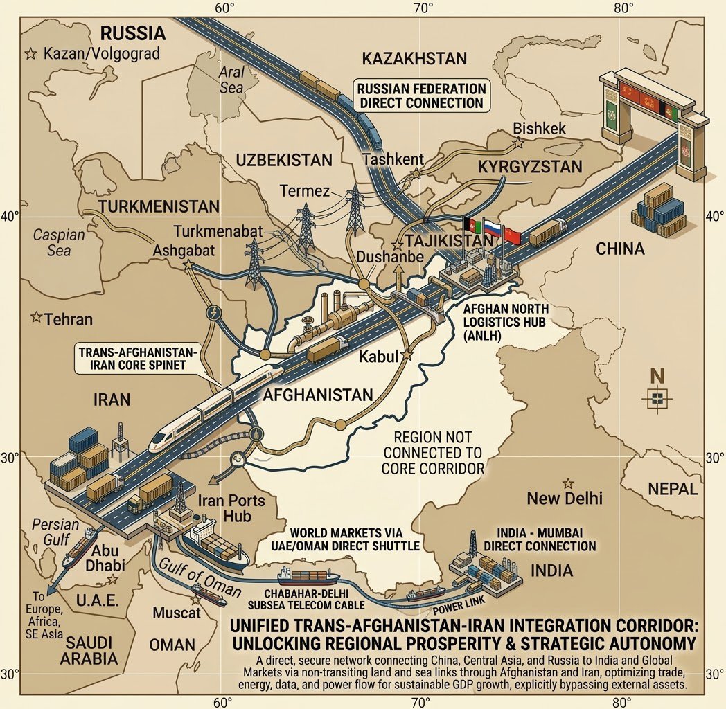 zeeshangla's tweet photo. @paykhar Power system connectivity, railways, road, oil and gas connectivity between central Asia and rest the world 🌎 
The only way Afghanistan can overcome economical and diplomatic challenges.
Just take in confidence Russia, China, India and Iran and link them through central Asia https://t.co/4QSfUnKbH1