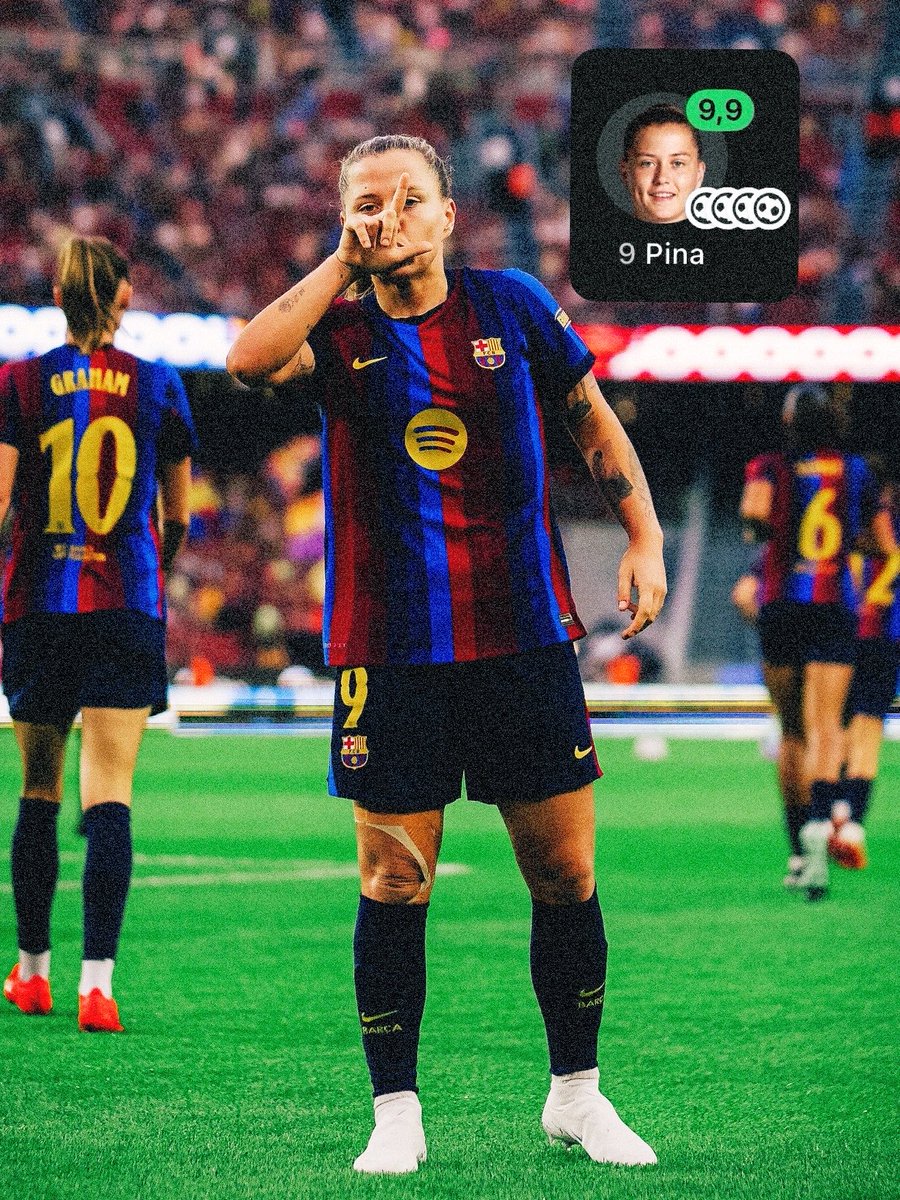 MesBlaugrana's tweet photo. 🚨 QUADRUPLÉ HISTORIQUE POUR CLAUDIA PINA ! 🤯

4 buts dans un seul Clásico féminin.

UNE PREMIÈRE DANS L’HISTOIRE 🥶 https://t.co/epKFlFAdvm