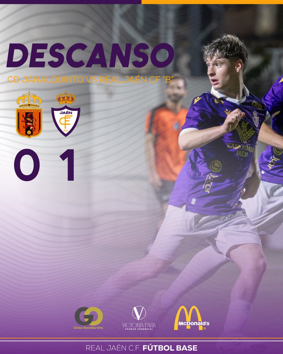 RealJaenCF_base's tweet photo. ℹ️ 𝗥𝗘𝗔𝗟 𝗝𝗔𝗘𝗡 𝗖𝗙 “𝗕”

45' | ¡𝘍𝘪𝘯𝘢𝘭 𝘥𝘦 𝘭𝘢 𝘱𝘳𝘪𝘮𝘦𝘳𝘢 𝘱𝘢𝘳𝘵𝘦!

¡Jugadores a vestuarios!

#realjaencfbase
#Jabalquintojaen https://t.co/KKWApF7xzL