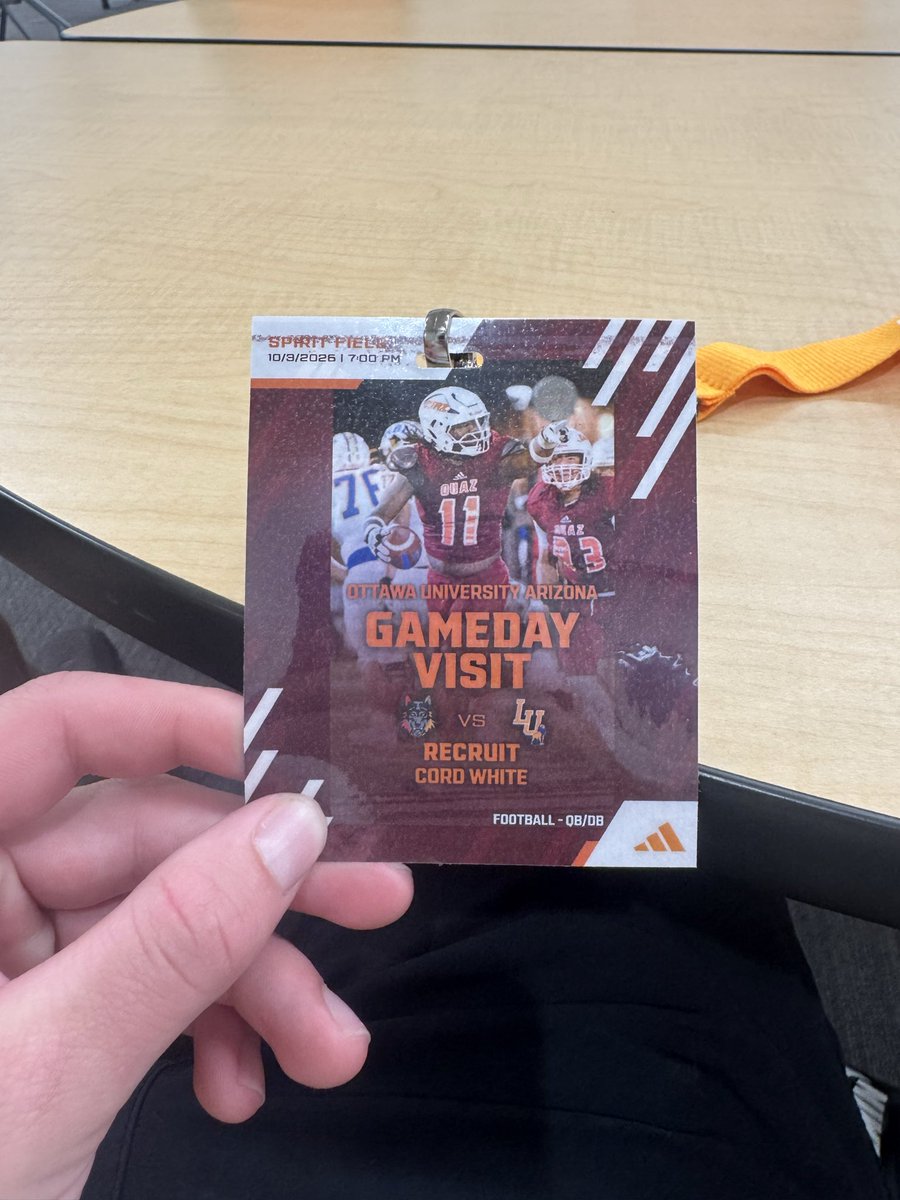 CordWhite4's tweet photo. Thank you @OUAZFootball for having me for the official visit!!! 

@Coach_Needham67 
@CoachJDominguez 
@CoachMurphyQB https://t.co/GD3eUqFi9N