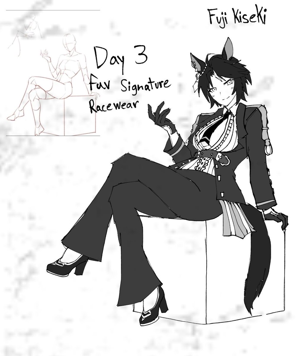 D1R3CTORAudi's tweet photo. ohmygodimnotlockedinatallimissedanotherday- anyways…

Day three: Fuji Kiseki's racewear…drools #umamusume #umatober https://t.co/KO1na2S3EP
