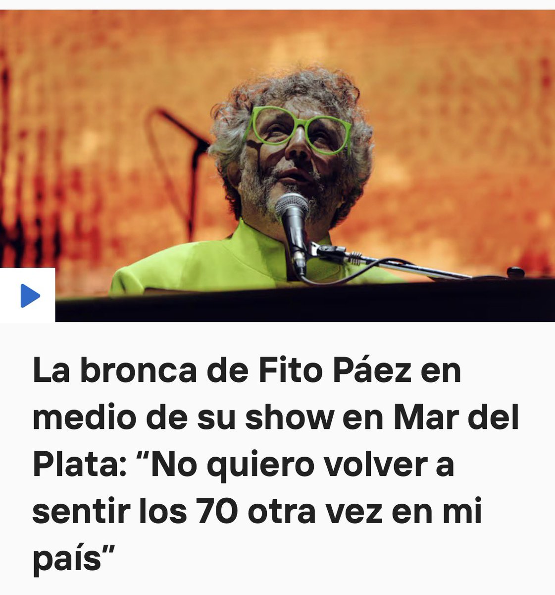 Tomidiazcueto's tweet photo. Este boludo de Fito Páez se hace el nacionalista y pro Argentina pero el muy hipócrita se sacó 7 muelas con tal de no ir a Malvinas, tocó en dictaduras como en Cuba, usaba la corbata chavista y cerró siempre el orto. https://t.co/rv66rQ4Oem