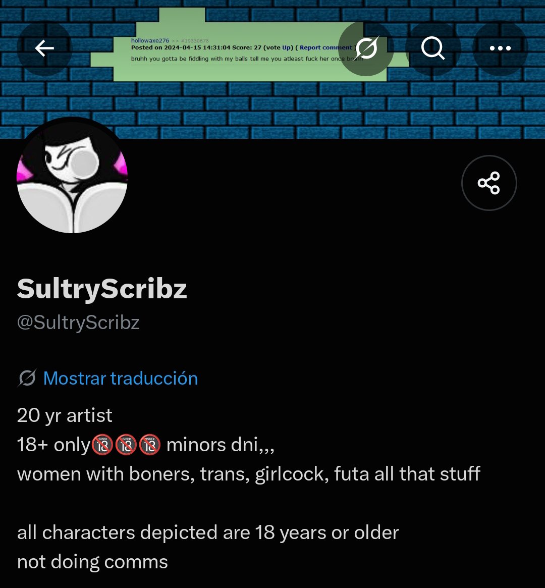 OddAthon6767's tweet photo. Hey admins from marathon jeopardy,why are you letting a 20yr old porn artist that is into zoophilia,scat,futanari and vore in your server full of minors/teenagers???
Why are yall trying to silence this conversation banning the word sultryscribz??? + https://t.co/vcaWxrTFcT