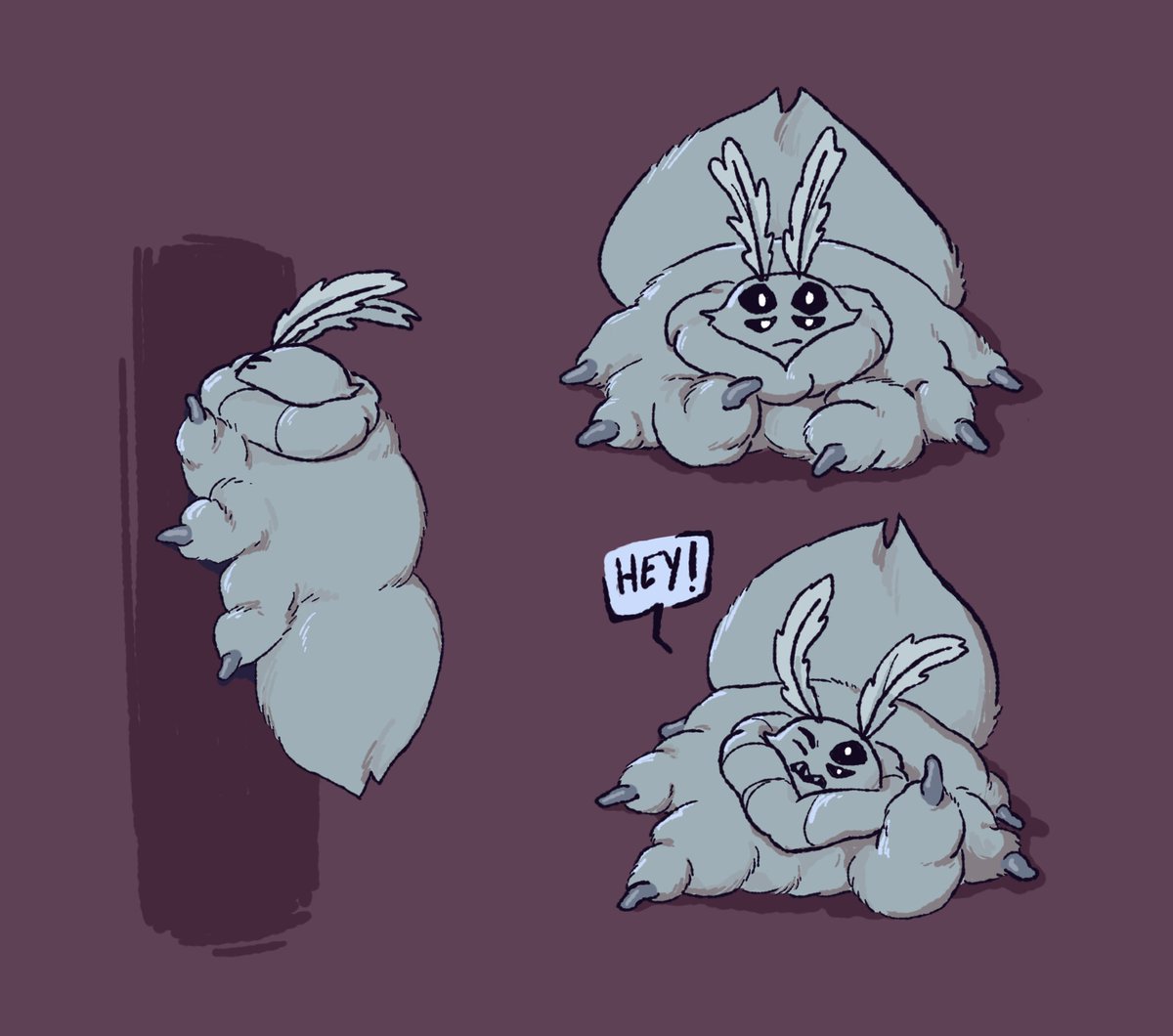 knightl1ng's tweet photo. Philippe but he's a... fluffy moth? 

#lookoutside https://t.co/GzSQjvfHKk