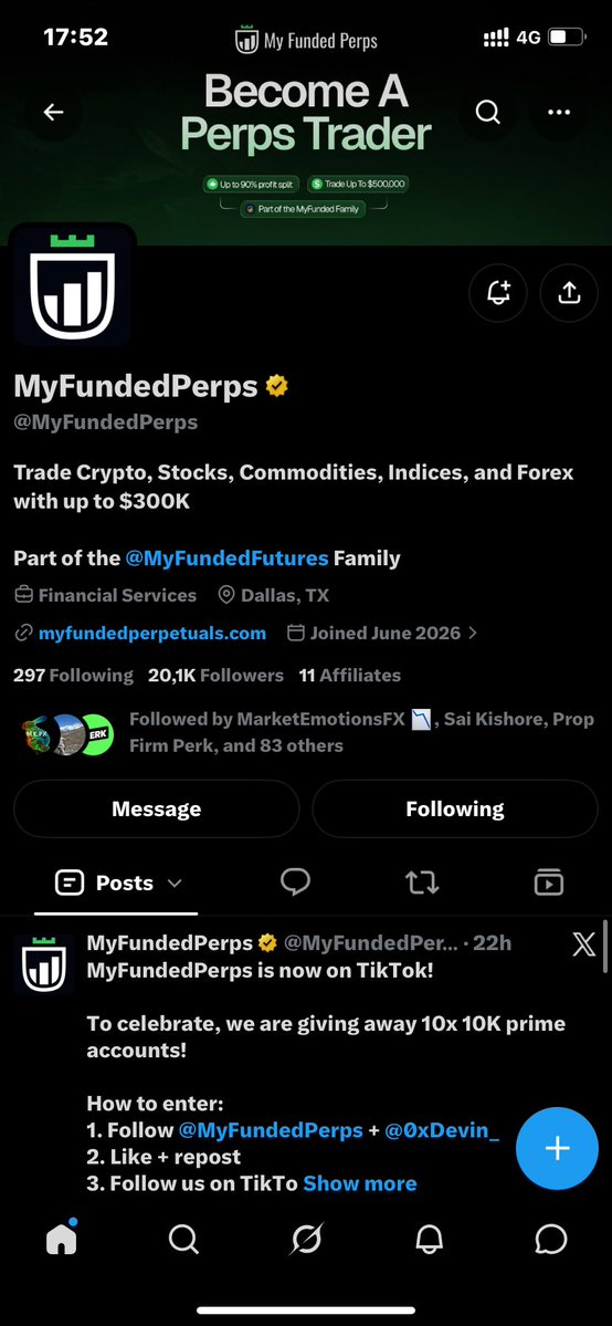 monisia1119's tweet photo. @MAGNUS_FUTURES @MyFundedPerps @0xDevin_ MFP 👙

All steps done with pure hype
Followed, liked, and commenting MFP. 
Super excited for those $25K account 😭👙 https://t.co/xJkQBlL8Ir