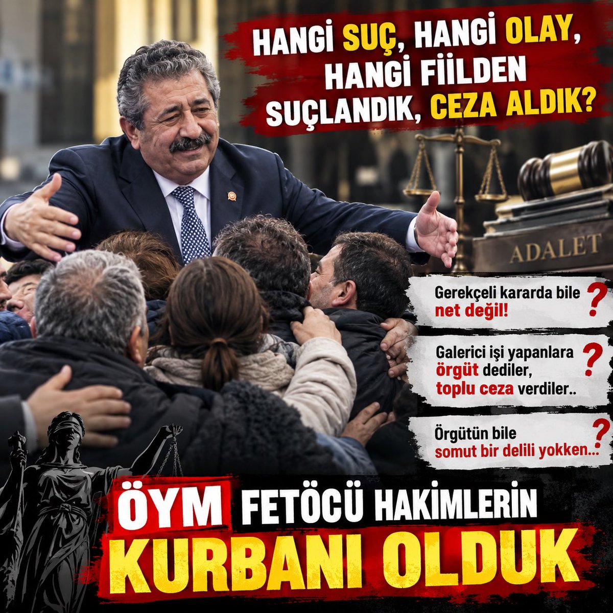 Bussgn's tweet photo. @YildizFeti Öym’lerin, fetöcu hakimlerin kurbanı olduk. Tüm türkiye duysun ❗️Somut bir delil yokken örgütten ceza verip hiç bir delil yokken tanımadıkları insanlarla örgüt faaliyeti içerisinde diye hiç ömründe karşılaşmadıkları insanlardan yağmadan ceza aldılar ❗️YARGITAY DOSYAYI OKUMUYOR❗️ https://t.co/SpPFG0BUJC