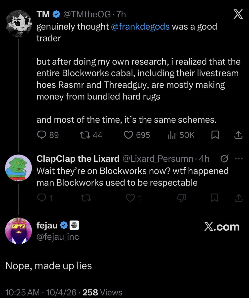 frankdegods's tweet photo. I’ll keep correcting the record every time I see people lie.

For the record this is completely not true. 

These claims all have the same thing in common, they tag me for engagement + never include any proof. https://t.co/adlLDVsHES