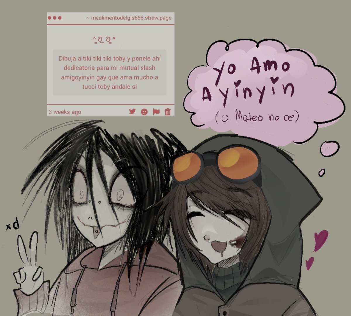 ieatchalk98's tweet photo. 😮😮👆 pronto ma triki tobi… o kisa no 

#creepypasta #ticcitoby https://t.co/F7tBqTZ6AR