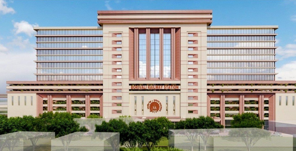 haldilal's tweet photo. Borivali Railway Station Redevelopment, B+G+15 Floor, 6.6 Lakh Sq. Ft. buildings on each sides, retail/restaurants, elevated concourses, new foot overbridges, plaza, 990 cars MLCP, pick up/drop off areas, integration of existing skywalks/subways on 21 acres land parcel at Mumbai. https://t.co/FGjAKdn2si