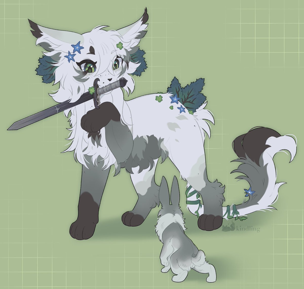 kindliing's tweet photo. such a cute kitty with a sword https://t.co/XSsKRCRaTO