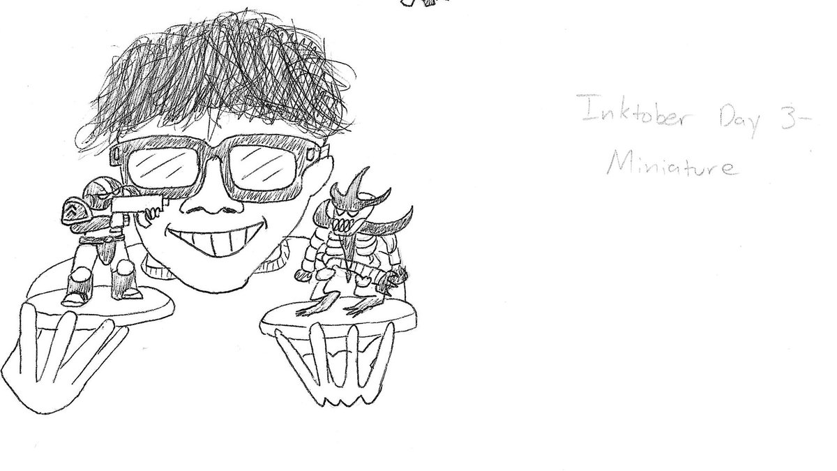 rascallyboss's tweet photo. Knew I was forgetting something, and that was regular Inktober Days 2 and 3, Relic and Miniature https://t.co/ThxzMeaOFF