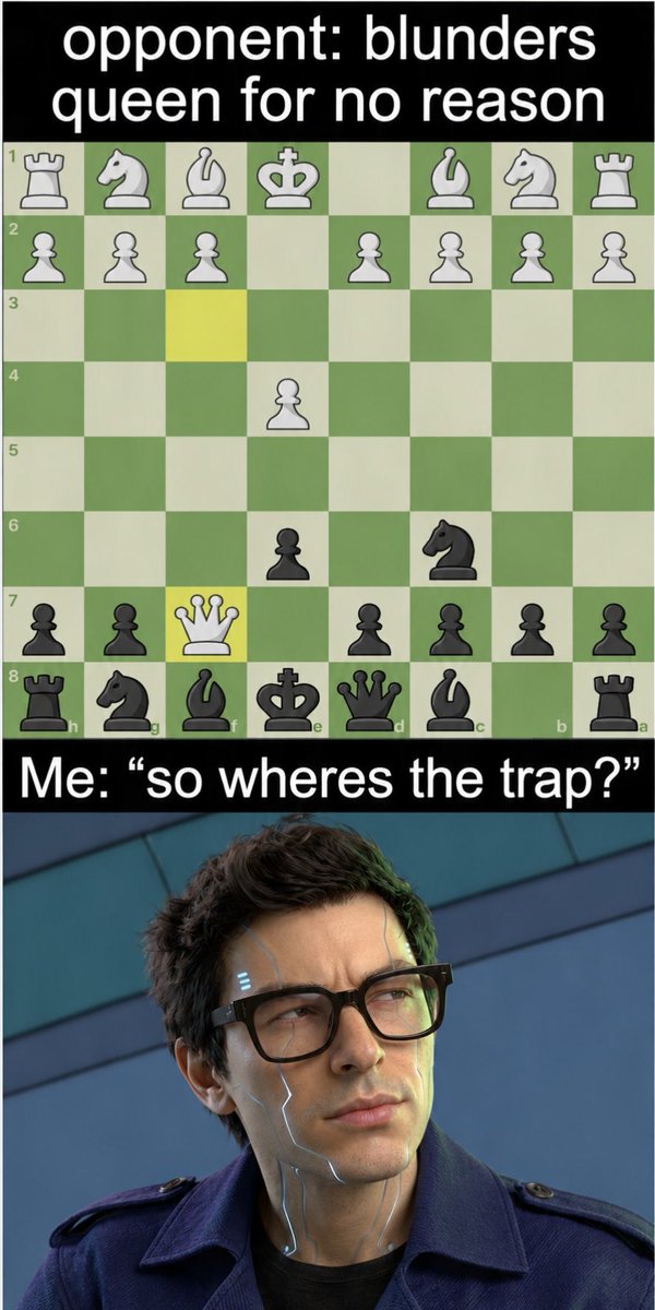 aibgg_chess's tweet photo. Chess really gives you trust issues. https://t.co/LqAj6V3FPK