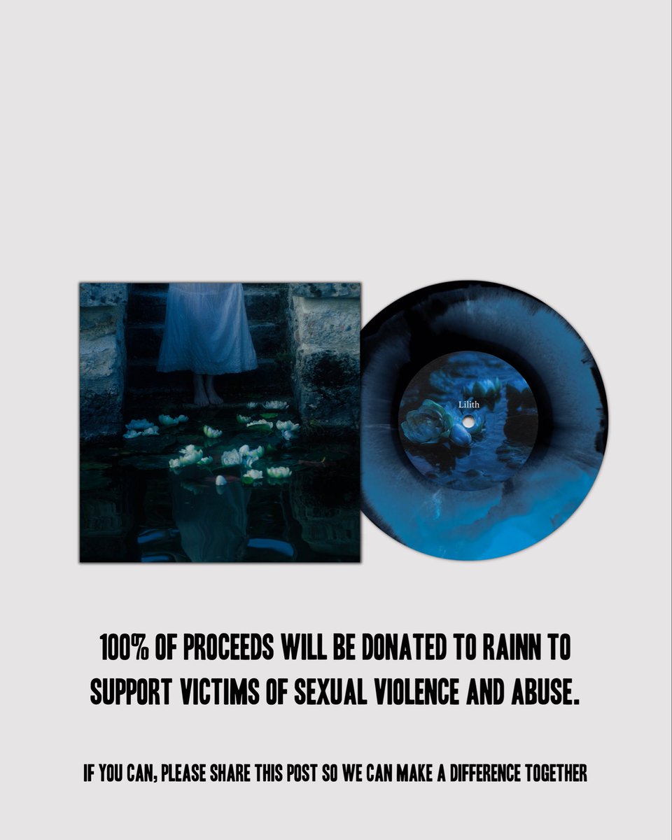 vertigovinylga's tweet photo. VV x Saint Avangeline
PLEASE REPOST TO HELP US MAKE A DIFFERENCE.
VV Exclusive: “Lilith” by Saint Avangeline
Pressed on blue and black smash 7” vinyl, this release is available for 48 hours only and hand-numbered from units sold. Once the time is up, it will not be restocked.
100% of proceeds will be donated to RAINN to support victims of sexual violence and abuse.
https://t.co/zcF0gmaDIu