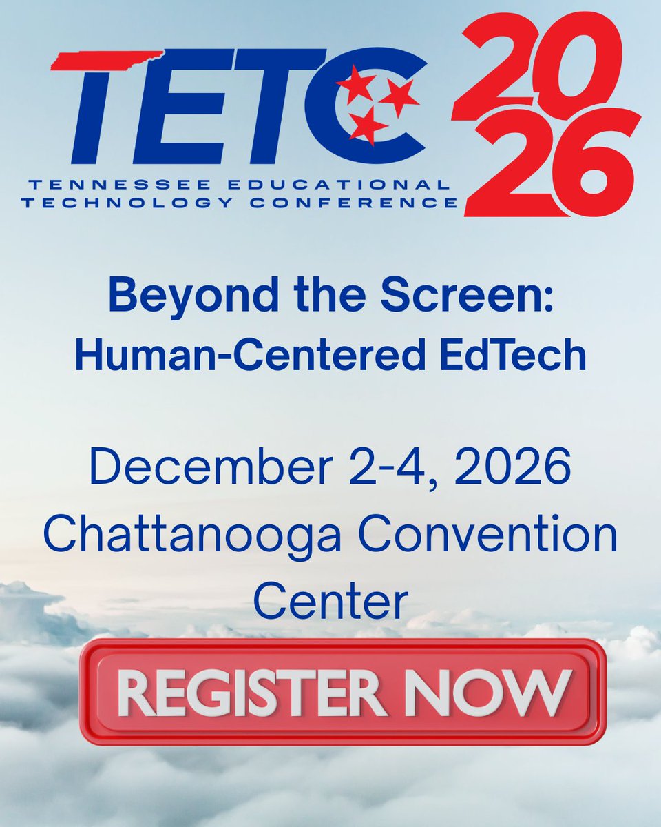 TN_TETA's tweet photo. Ready to discover what’s next in educational technology? Join TETA for TETC 2026 and connect with educators, technology leaders, and innovators from across Tennessee and beyond! https://t.co/uSe8hhliDN #tnteta https://t.co/JfXVXQ6CHp