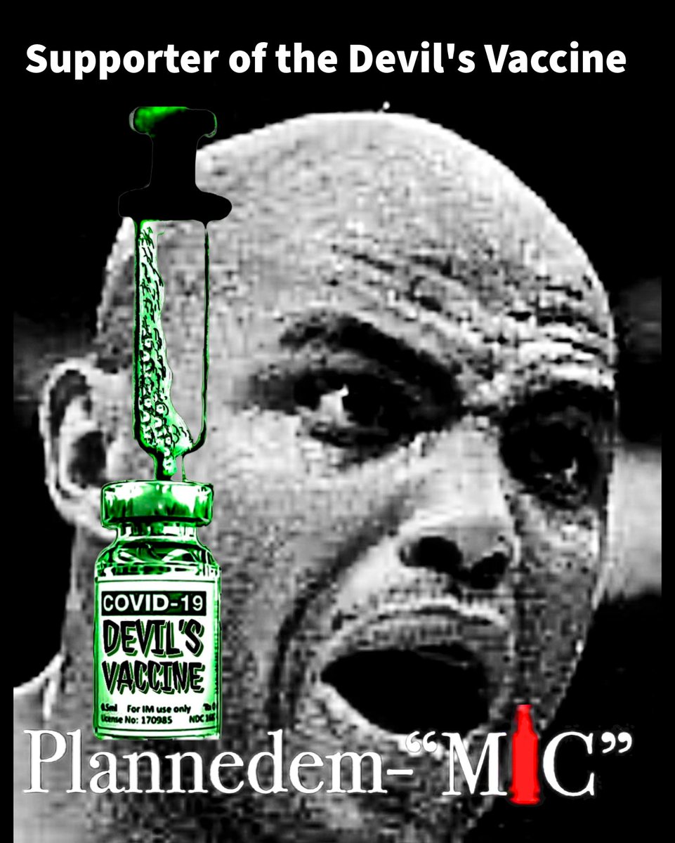 StandUpIn2025's tweet photo. These are images of influential people who support “The Devil’s Vaccine” We need to say #justsayhellno to them. Watch Plannedem-MIC on Rumble https://t.co/WNVE76pFZV  Get your Dr. Sick in jail tee: https://t.co/3qDkWeHnhC https://t.co/F3WJtYZb2E