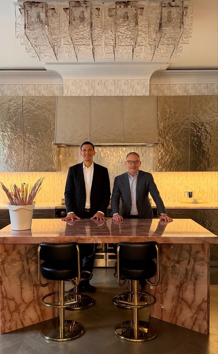 RobReffkin's tweet photo. Open House Sunday! Thank you to Josh Doyle for the tour of 535 Park Avenue. Uncompromising detail abounds in this Architectural Digest featured Park Avenue residence with 3 bedrooms, media room and 4.5 bathrooms. Residence 8AB is a 3,250 SF prewar home reimagined by @daniellerichterdesign in a white glove cooperative.  

Highlights include 69 feet of Park Avenue frontage, four exposures, and 10-foot ceilings. Inside, chevron oak floors run beneath hand-crafted plaster moldings. A fireplace imported from London anchors the southwest corner living room, and the dining room is framed in antique mirrors and lighting by Anna Karlin. In the kitchen, a La Cornue range sits across from a quartzite island lit by a Murano glass chandelier. The primary suite has its own art nouveau fireplace, two bathroom, and a dressing room finished with black mother-of-pearl dressing table. Please reach out to Josh Doyle or Ari Afshar of Compass josh.doyle@compass.com or ari@compass.com for a tour.