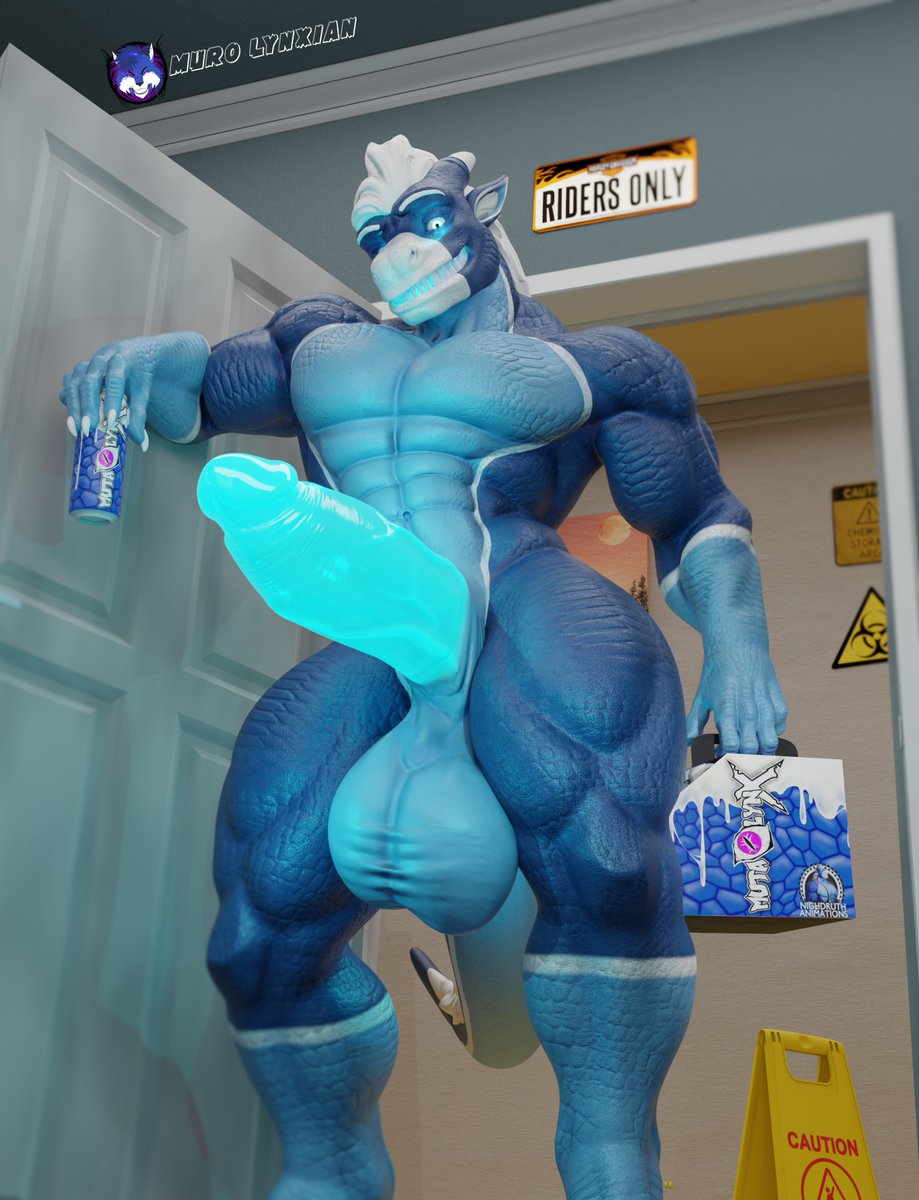 growinglynx's tweet photo. "hey bro, wanna try this new drink? It's got a little bit of a... personal touch~." 
I mean when someone like @nighdruth walks in and asks, what are you supposed to say to that other than yes?
❗️❗️BIGGER ALT ON PATREON!❗️❗️
Just a little bit more of the Muta-Lynx ad campaign. https://t.co/hyzIz3FAoA