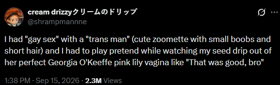 normalfreya's tweet photo. pretty much. why anyone would subject themselves to sex with cishet men is beyond me. https://t.co/81TKdZlAdQ