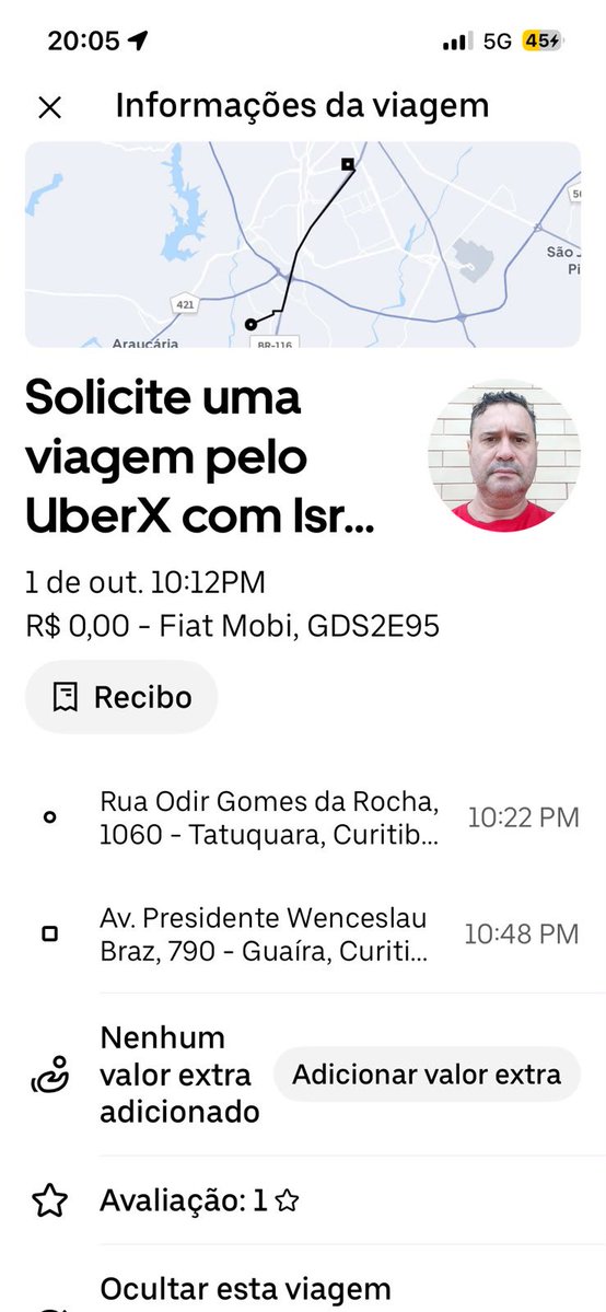CauChammaGomes's tweet photo. Minha mãe foi agredida por um uber após ele solicitar a ela uma parada para o banheiro na região do Parolin em Curitiba. Ela ficou com medo pois se tratar de uma região perigosa, ficaria sozinha no carro. Ele cancelou a corrida e a retirou assim do carro… absurdo. https://t.co/67753SVLDS
