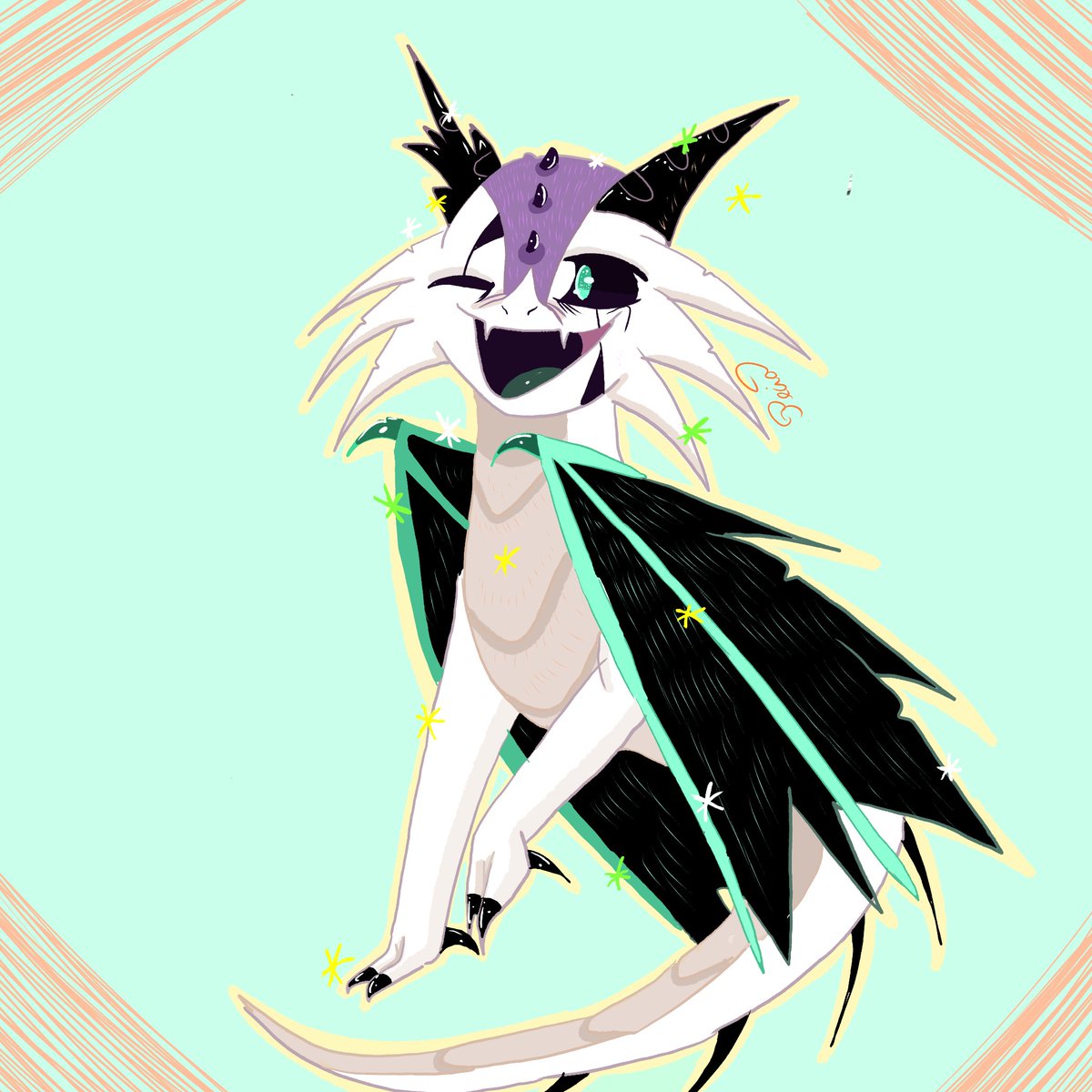 corestringss's tweet photo. Little baby Dragon Gaster to brighten up your day. https://t.co/2EGnIJaLdB