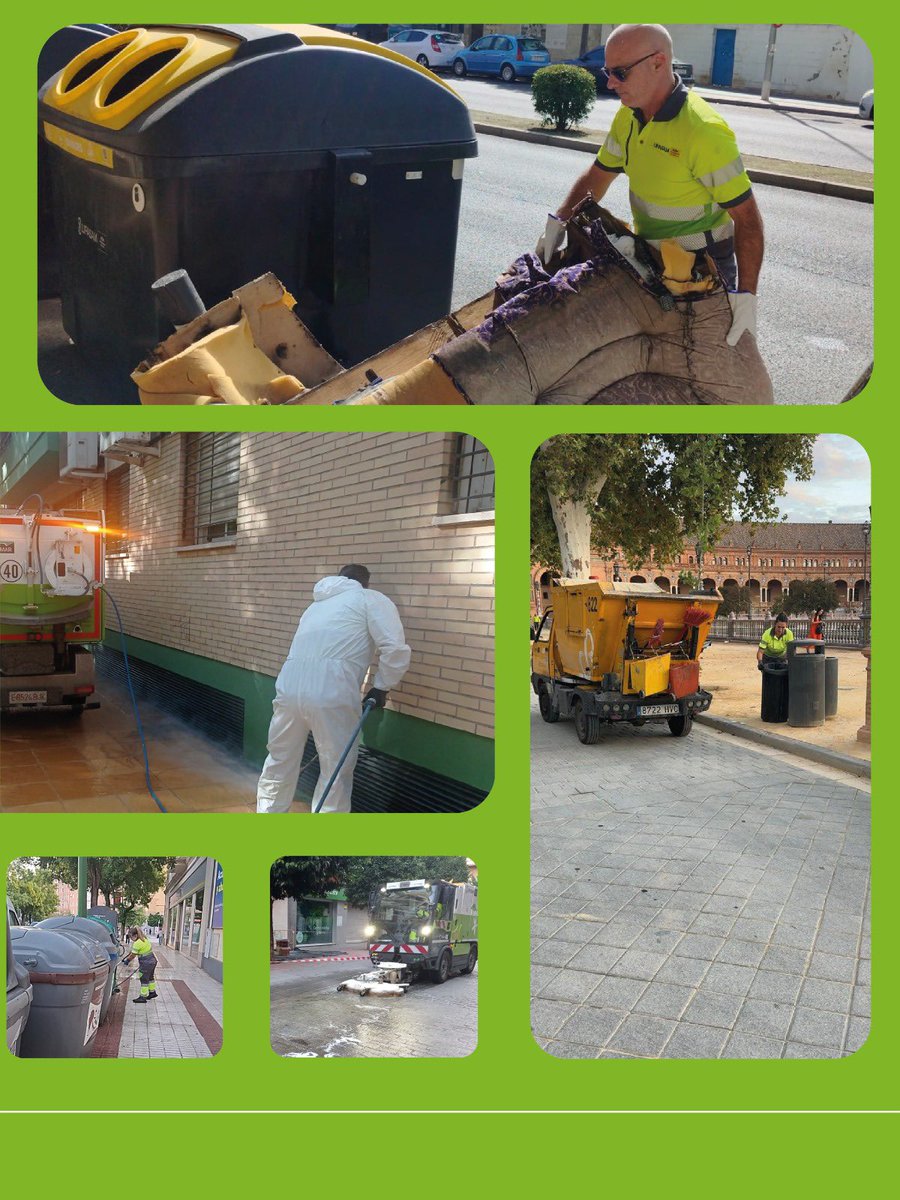 LipasamSevilla's tweet photo. La semana va acabando, pero los servicios continúan cuidando la ciudad

Con esta galería de imágenes te contamos cómo ha sido nuestra semana 

#cuidemosSevilla
@Ayto_Sevilla @eveliarincon https://t.co/jetKaGBJ44