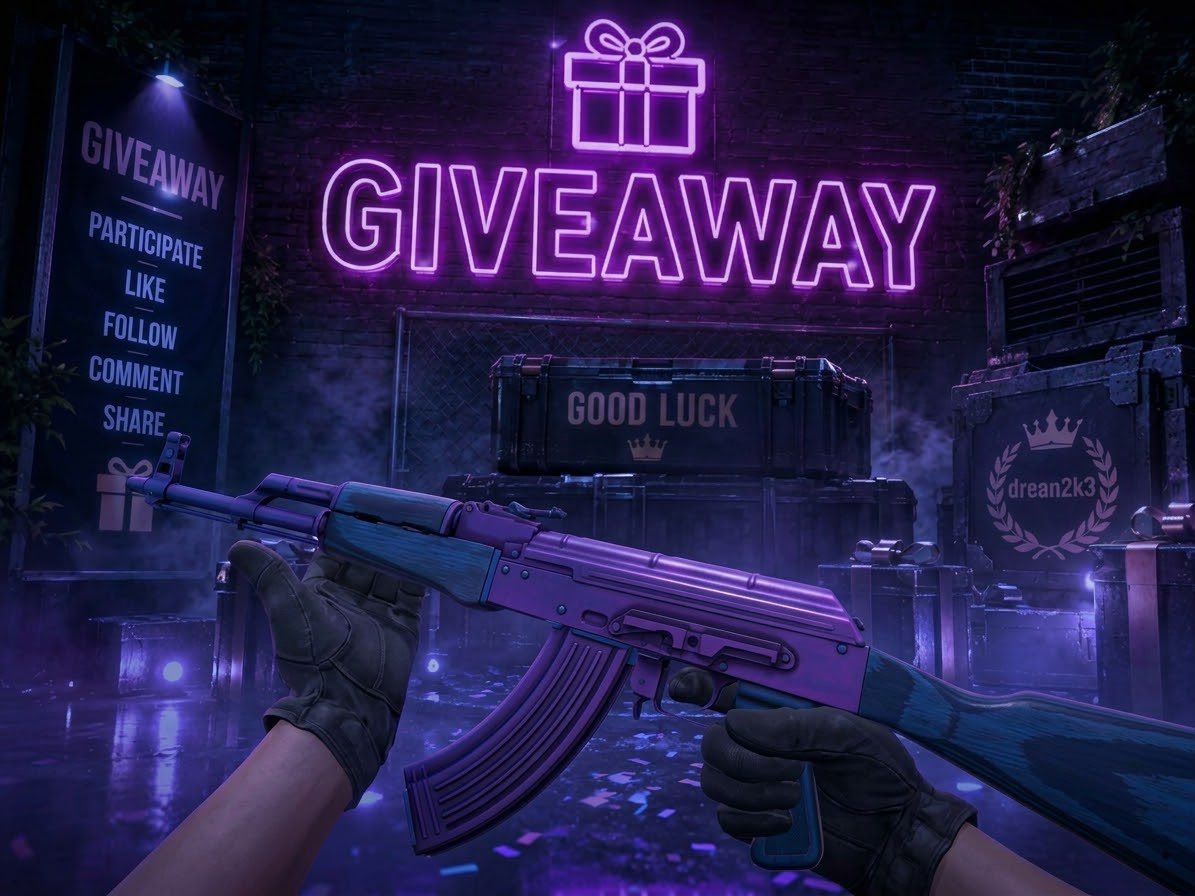 drean2k3's tweet photo. 🎁 GIVEAWAY — AK-47 | Midnight Laminate FN 🎁

I’m giving away an AK-47 | Midnight Laminate FN to one lucky winner! 🔥

How to enter:
1️⃣ Follow me
2️⃣ Like & repost this post
3️⃣ Tag 2 friends in the replies

Winner drawn on October 11, 2026. 🪎

A little note: this is my second giveaway, and it’s only the start, if all goes well! 🙌🏼

That’s it! Good luck everyone. 🌟
