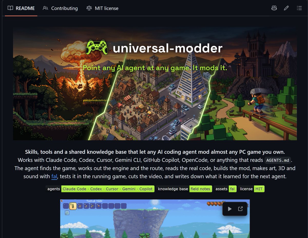 aisearchio's tweet photo. If you're wondering how to use AI to mod or mashup games, see this https://t.co/UyNFp1wohQ https://t.co/AUWtKha3aL