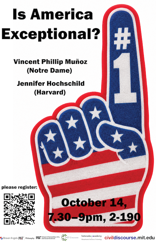 MITCDP's tweet photo. Our next event, with Vincent Phillip Muñoz (Notre Dame), and Jennifer Hochschild (Harvard). https://t.co/yF9Zakz2Yr