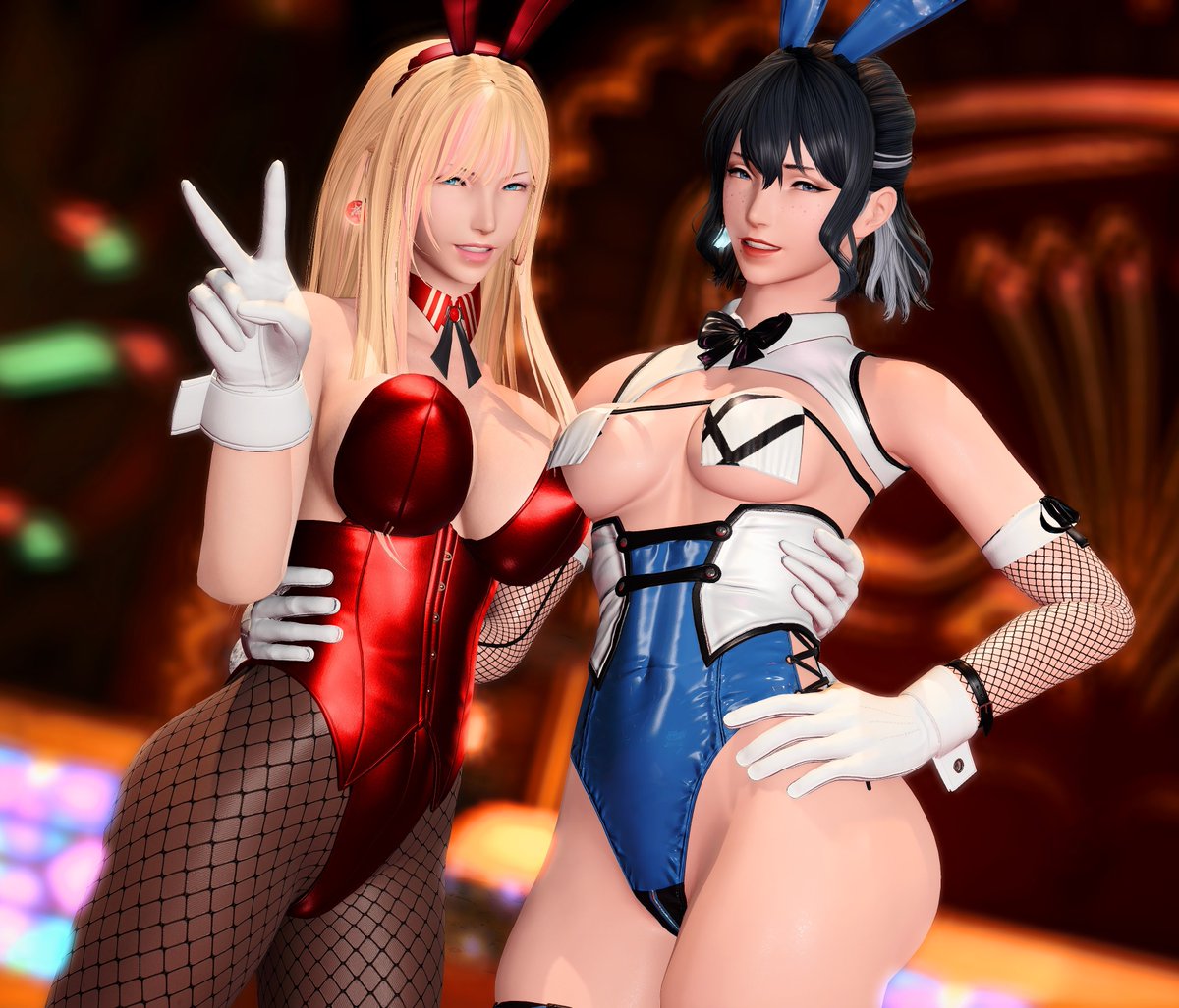 bluemiddie's tweet photo. Bunny girls on duty — ready to steal your gaze! (and your gil) 🐰❤️💙
w/ @Eve_from_Aether
#Midlanders_Today | #Midlanders https://t.co/8jCRPgUYVj