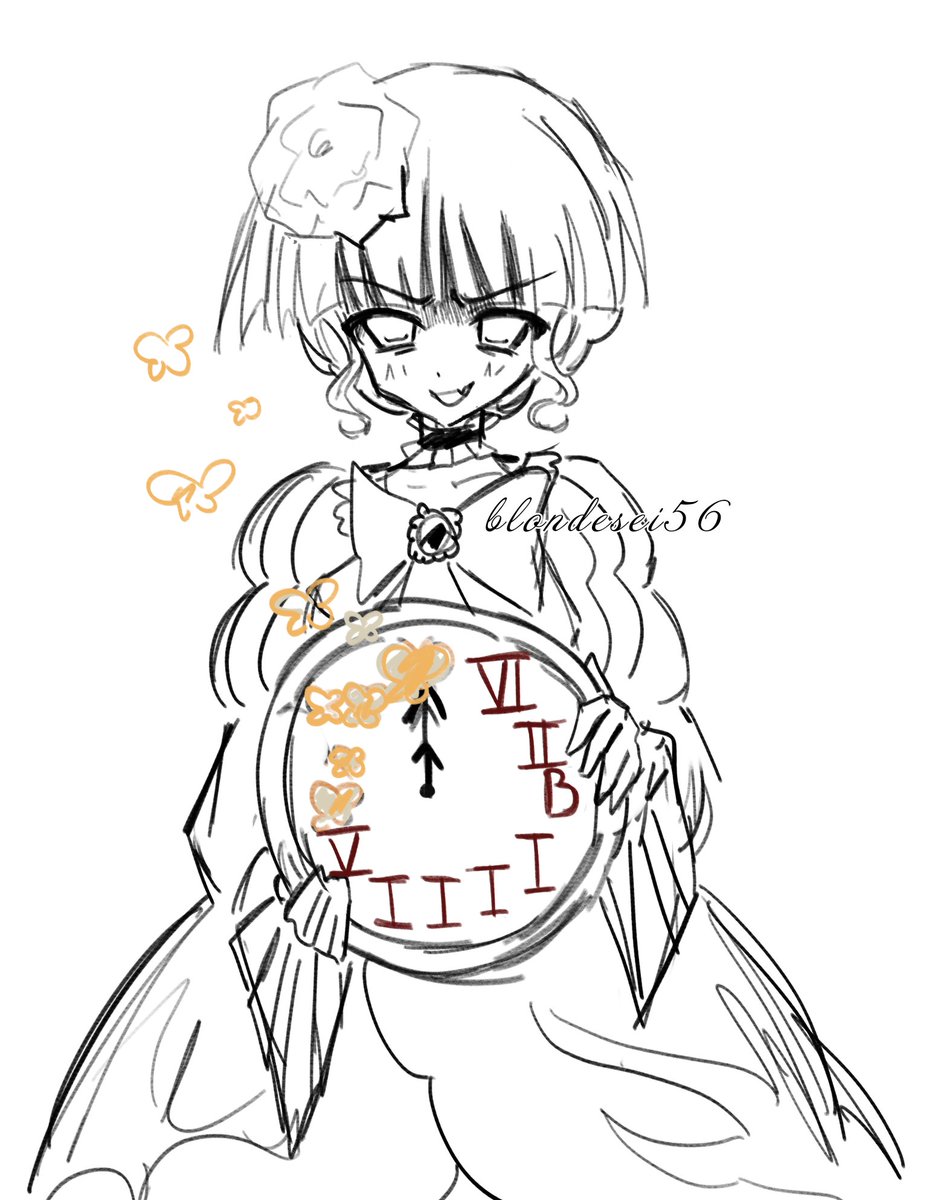 desuwarrior's tweet photo. #umitober #umitober2026 doodle my gf did for umineko day.. Body been weak, can't draw much😿 sorry! #うみねこFA day 4 https://t.co/LxDRGKX2lf