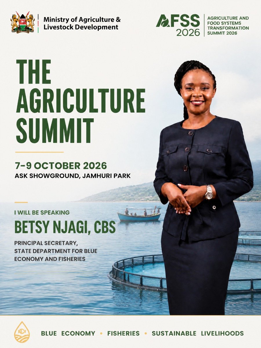 Dir_vetservices's tweet photo. Announcement!!!!
Venue to The Agriculture Summit has changed from KICC to the ASK Showgrounds.
Join policy makers, farmers, private sector players, researchers, development partners, and industry leaders at the #AFSS2026 as we explore new opportunities.
We look forward to seeing you all there.