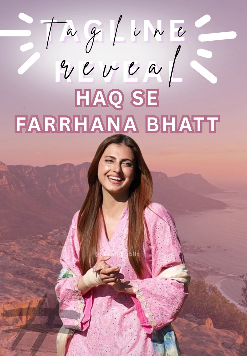 meghnish's tweet photo. Another tagline is revealed. Give maximum engagement. 
HAQ SE FARRHANA BHATT https://t.co/IfqbHgdvNn