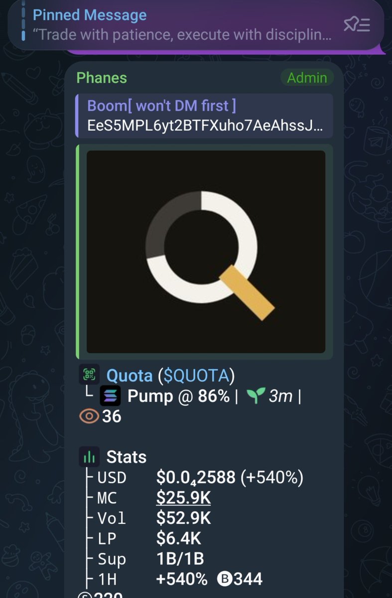 Boom_call1's tweet photo. Watch your entry on $QUOTA
Ca:

EeS5MPL6yt2BTFXuho7AeAhssJua84NrhCq77r2Fpump https://t.co/uk4jzNEaac