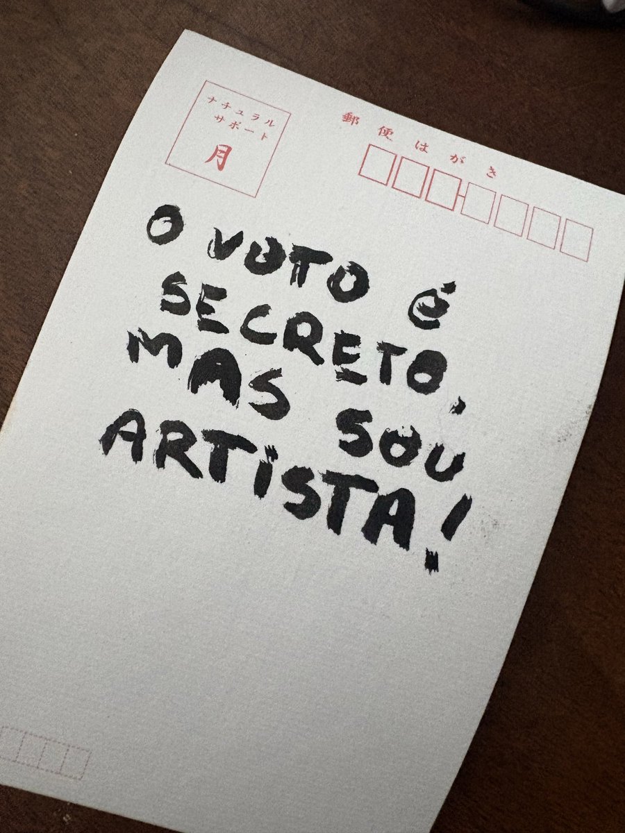 Yamatonsio's tweet photo. Meu voto é secreto mas eu sou ARTISTA!
#Eleições2026 #voto #esquerda https://t.co/NG8QeQNLjX