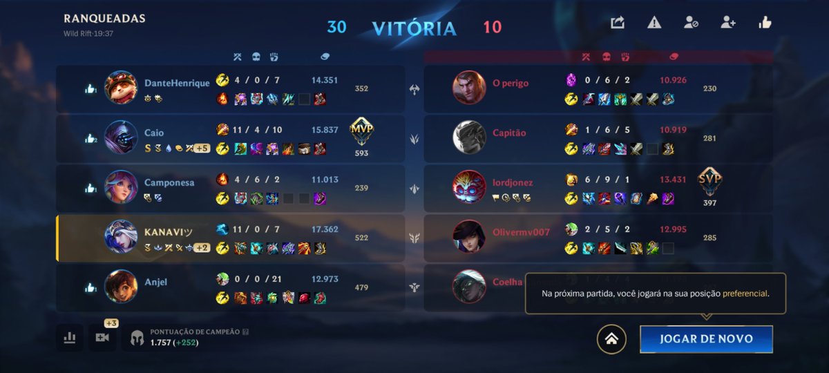 Nuneszinhu's tweet photo. Quais são os critérios pra se ganhar o MVP dessa porra @WildRiftBR https://t.co/WukuonNUzZ