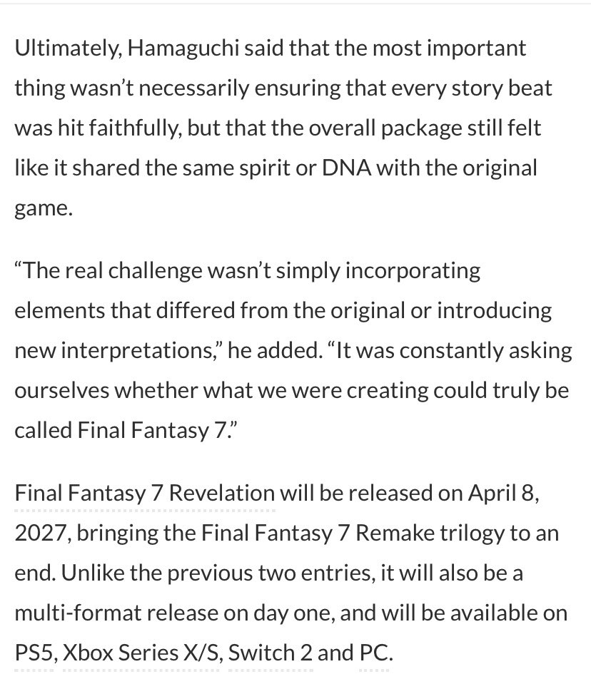 Japanesechipmnk's tweet photo. Bad news for the “everything will end like OG ” crowd and “FF7Remake will teach us how to deal with the death and move on” https://t.co/OYtBWlUzKB