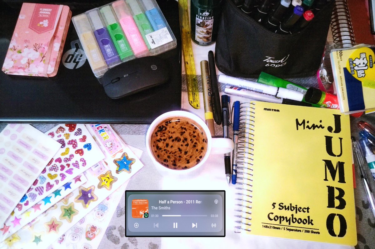 lolycatch's tweet photo. locked in or wtv, study arc active, the smiths on blast https://t.co/79k0Pt3MdD