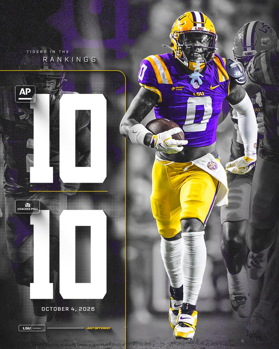 LSUfootball's tweet photo. Week 5 Rankings https://t.co/bgI7cCb8R0