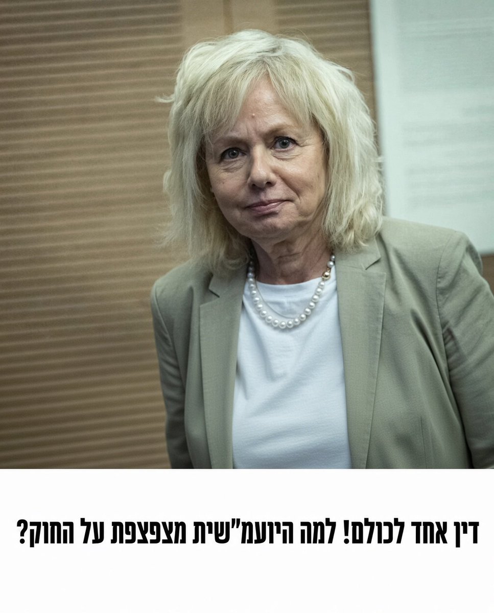 YBCisrael's tweet photo. מי שמעל החוק – לא יכול לייצג את החוק: גלי בהרב-מיארה חייבת ללכת הביתה עכשי�� !

הפרסום המרעיש בחדשות 14 חושף אמת מדהימה: הבעיה היא לא שהיועמ"שית באמת זקוקה להארכת שי��ות כי חצתה את גיל 67. הבעיה האמיתית היא שהיא אפילו לא ביקשה בקשה כזו לפי דרישת החוק. היא פשוט מצפצפת על החוק היבש, ומצפה שהמערכת תתכופף בפניה ותעלים עין.

לפי חוק שירות המדינה, כל עובד שהגיע לגיל 67 חייב לסיים את תפקידו באותו החודש אלא אם כן הוא מגיש בקשה מיוחדת ל"הארכת שירות". אין פטורים, אין הנחות ואין קיצורי דרך. 

עובד ציבור רגיל שלא מגיש בקשת הארכה מראש – מוצא את עצמו מחוץ למערכת ביום אחד. אבל אצל "הריבון האמיתי" של משרד המשפטים הכללים כנראה "אחרים". מיארה החליטה שהחוקים שהיא אוכפת על כל המדינה, פשוט לא תקפים לגביה והיא סירבה להגיש בקשת הארכה כנדרש.

ובואו נדבר על תיקון הפגם: הגשת בקשה עכשיו, בדיעבד, היא פשוט מעשה לא חוקי.

אי אפשר להמשיך לכהן בתפקיד באופן לא חוקי, ללא אישור, ואז להיזכר ולהגיש בקשה כדי "להכשיר את השרץ". מי שחצתה את הגיל ללא אישור ועדת ח��יגים מראש, נמצאת כרגע בלשכה בסטטוס לא חוקי, וכל החלטה שהיא מקבלת מבוטלת מעיקרה.

נציב שירות המדינה החדש עומד בפני מבחן המשילות הראשון שלו. הקואליציה צודקת ב-100% בדרישה שלה: אין כאן מקום לפרשנויות או לפחדים. החוק ברור, השעון הגיע לאפס, וצריך ליישם אותו גם על מי שיושבת בראש המערכת.

החוק הוא לא המלצה, גלי. הגיע הזמן לארוז.