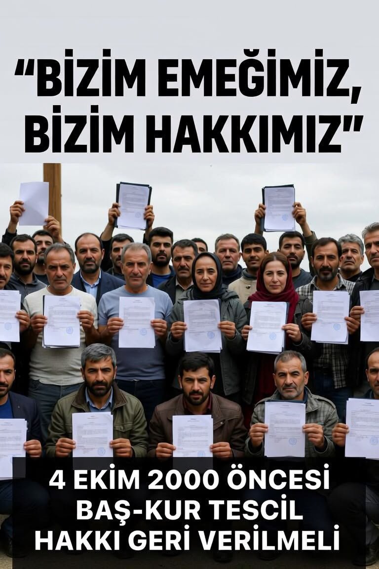 Mehmet2049238's tweet photo. Çalışma hayatında adalet, geçmiş emeğin yok sayılmamasıyla başlar. #BağKurTESCİLMağdurları #4Ekim2000ÖncesiTESCİL #TESCİLİVerGönlümüzüAl

@FethiAcikel @muzeyyensevkin @gunaydingokhan @drmetinilhan40 https://t.co/OxyIJcbBLz