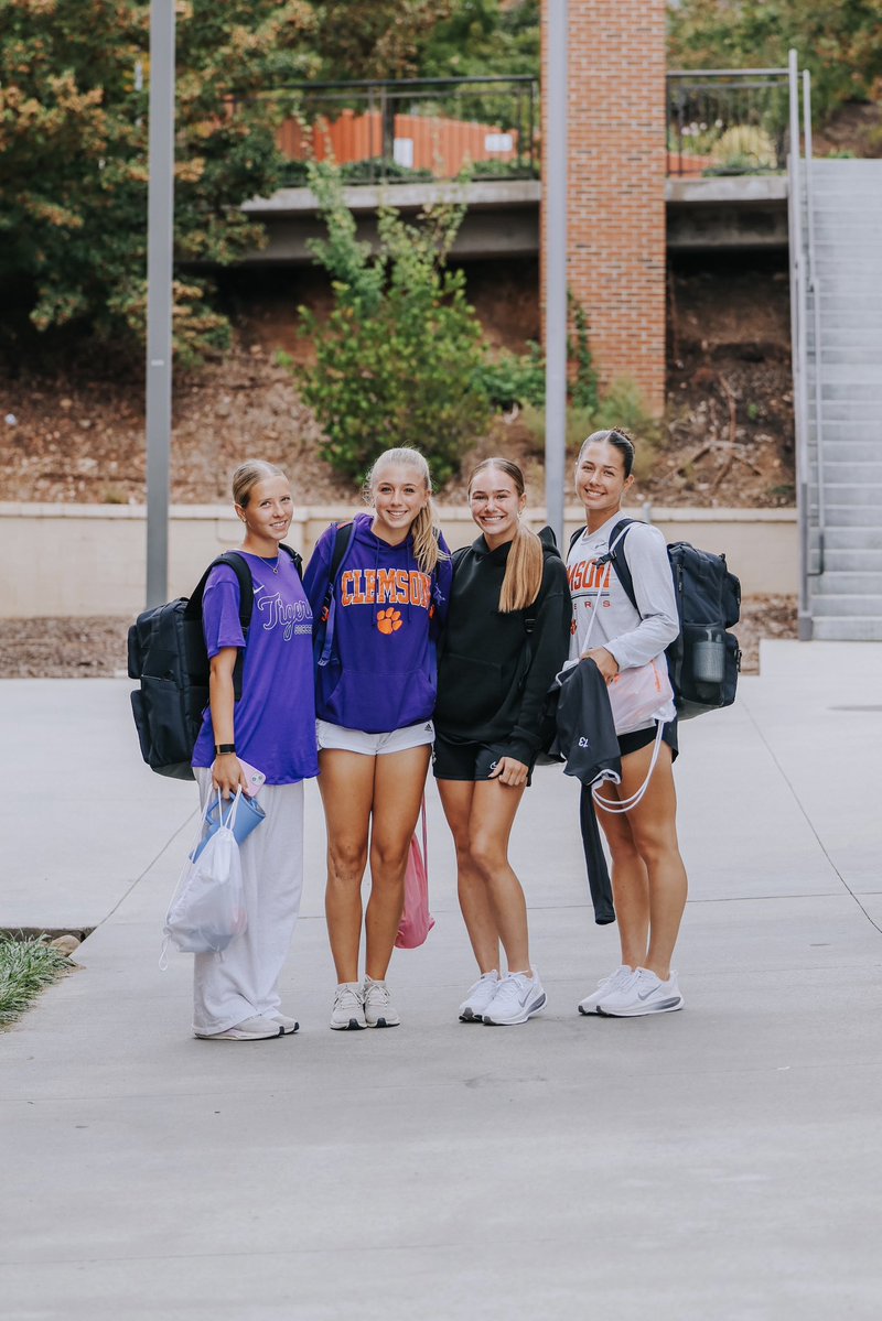 clemsonwsoccer's tweet photo. The Tigers are in the building 🐅 https://t.co/96PCzD4mrQ