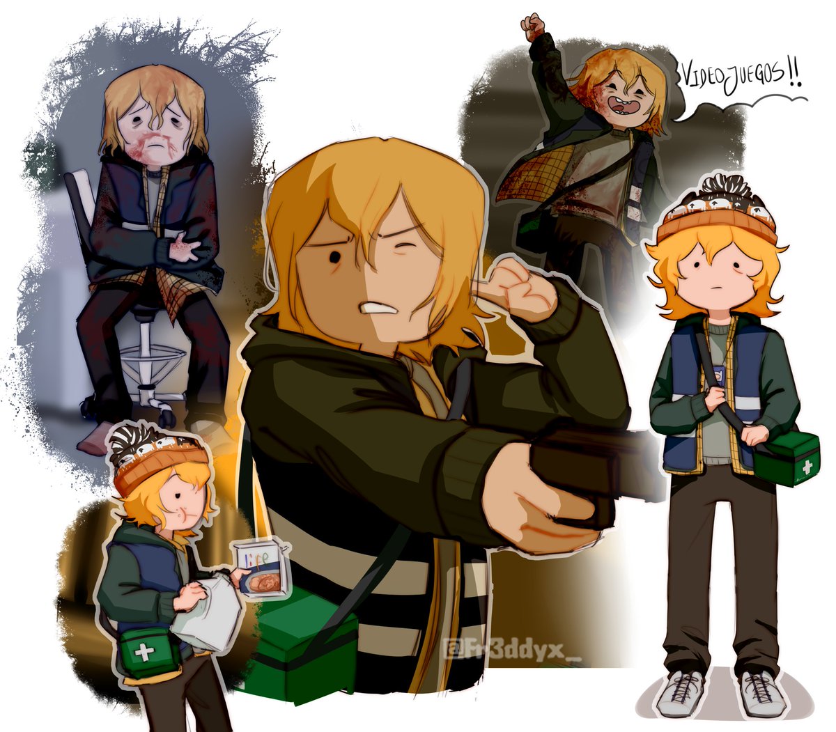 Fr3ddyx_'s tweet photo. No manches Jake ayúdame 
(apenas me di cuenta de quien era la voz de bryan en español, no me resisti ksks)

#ResidentEvil #bryanhodukavich #adventuretime #finnthehuman https://t.co/jcj1cJAKzr
