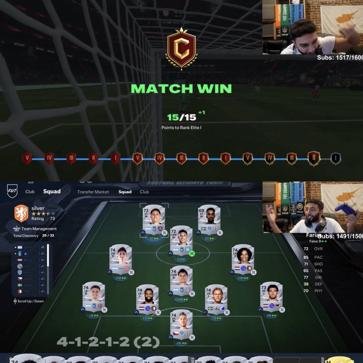 OS__FUT's tweet photo. محترف قبرصي قدر يجيب الرانك الاول بتشكيلة فضية 🤯! 

- جميع المباريات كانت في بث مباشر 📹 https://t.co/LE89HEhRLj