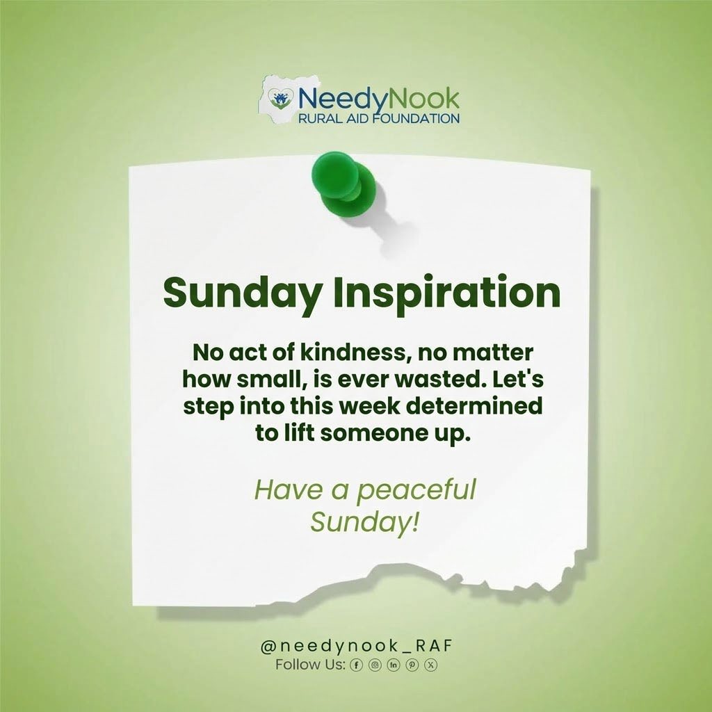 needynook_RAF's tweet photo. No act of kindness, no matter how small, is ever wasted. As we gear up for a new week, remember that your simple gesture, offering a meal, listening to someone in distress, or sharing an educational post, can spark a chain reaction of hope. https://t.co/Y4jBCk5pJO