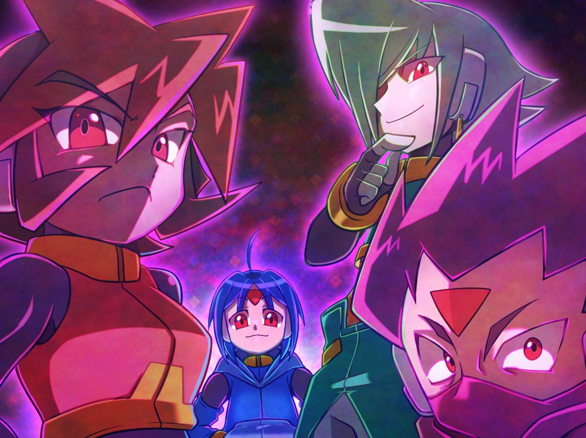 ebimpawa's tweet photo. The Four Mega Men of ZX Advent https://t.co/JhkaI8ksvc