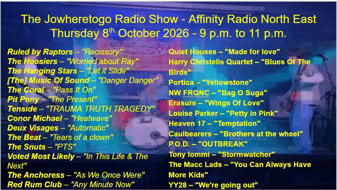 JoWhereToGo's tweet photo. The @JoWhereToGo Radio Show returns at 9pm on Thursday on @affinityradione!
Join Jo and Steve Oliver as they take you around the North East’s buzzing creative scene.
📷 What’s on across the North East …and more! https://t.co/7EEvZZv0xR