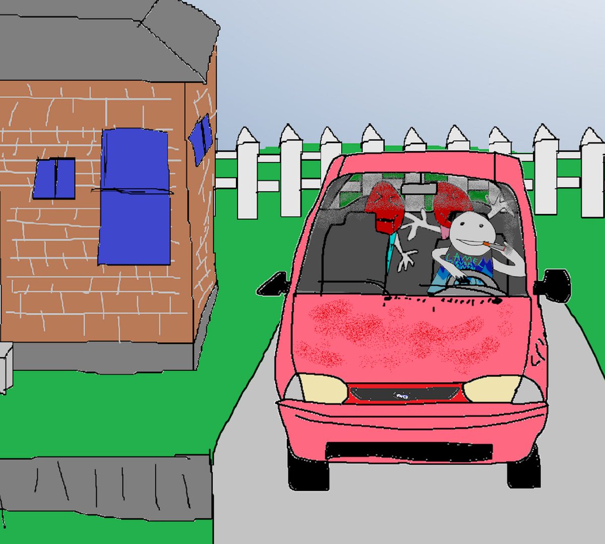 cooper200882's tweet photo. Smoking with the windows up with your kids in the back fan art https://t.co/440DN0yXqY