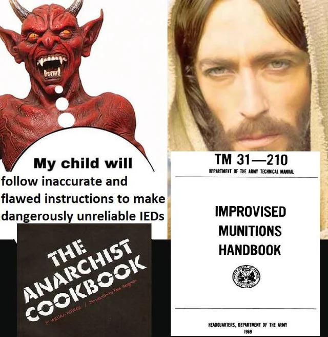 dalpyash's tweet photo. one of my friend bought the anarchist cookbook like an idiot and he got mad when i told to him that it was stupid https://t.co/LoS13LJ4CR